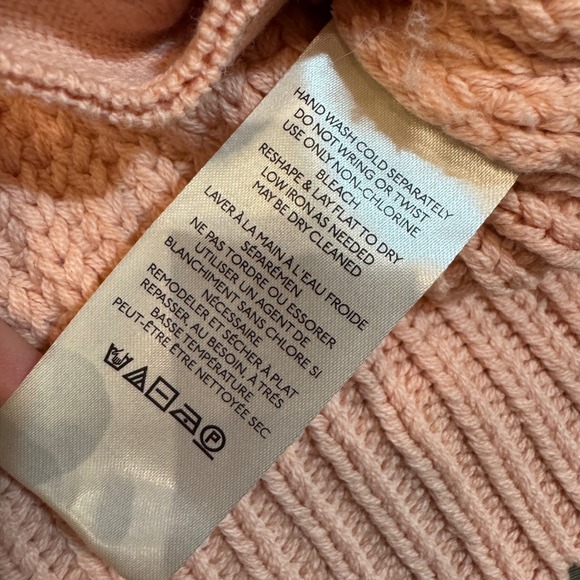 Free‎ People Women's Shawl Collar Button Front Pink Knit Cardigan Sweater Small - Picture 13 of 14